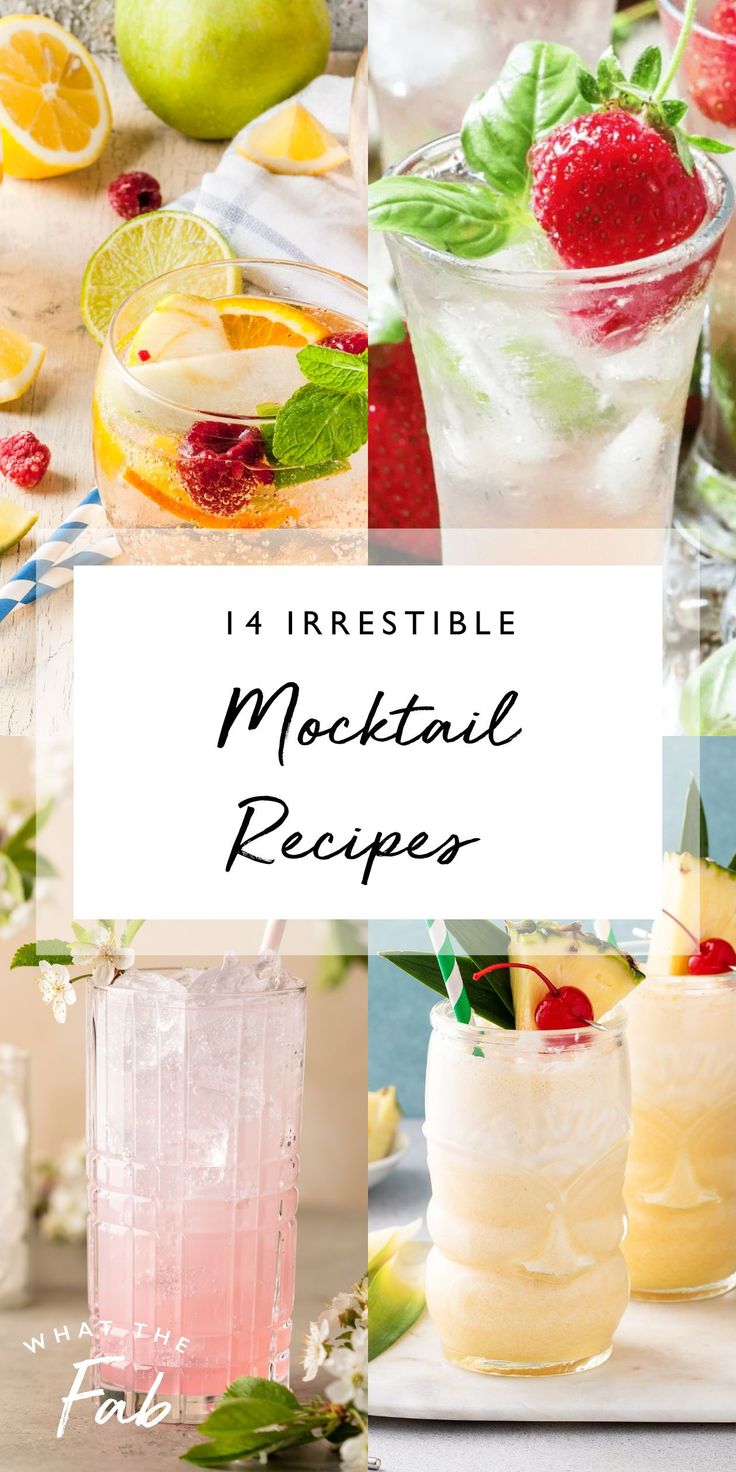 four different cocktails with the words, 11 irresistiblely mochate recipes on them