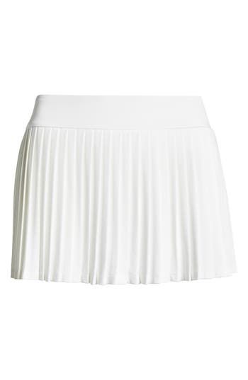 Allover pleats lend swingy movement to this sporty skort designed with a wide, smoothing waistband. 12" length Lined 92% polyester, 8% spandex Machine wash, line dry Imported White Pleated Skirt, Pleat Skirt, Pleated Skirt, Top Brands, Nordstrom, Spandex, Size Medium, Luxury Fashion, Skirt