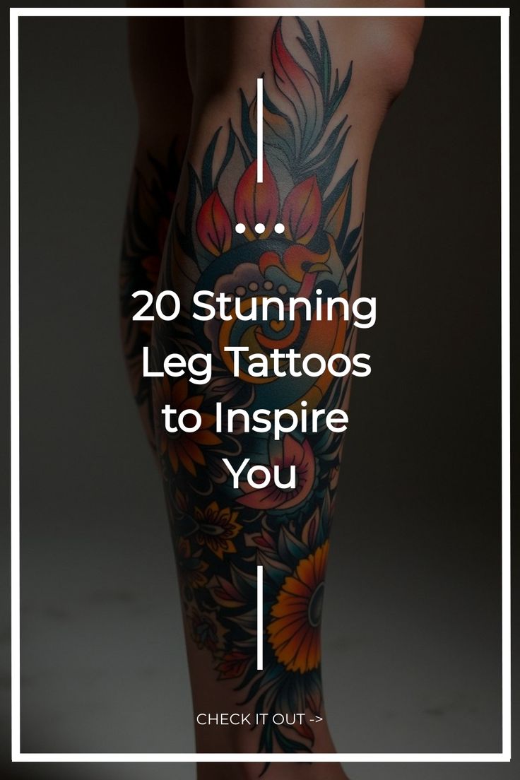 20 Stunning Leg Tattoos to Inspire You Leg Skull Tattoos Women, Outside Leg Tattoo, Black And White Leg Tattoos Women, Half Leg Sleeve Tattoos Female, Calf Tattoo Cover Up Ideas, Leg Tattoos Women Lower Calf Unique, Womens Full Leg Tattoo, Front Calf Tattoos For Women, Floral Hip Tattoo Thigh Piece