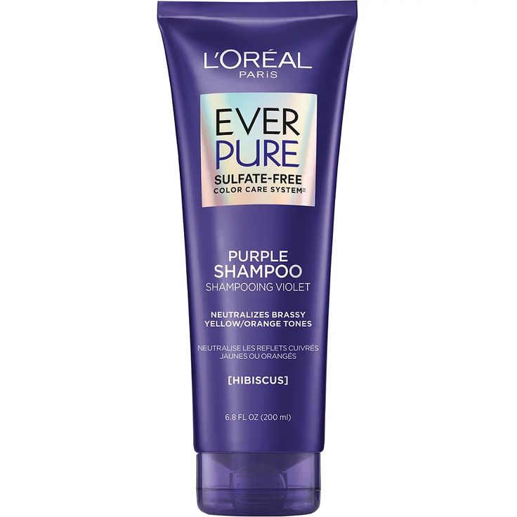 L'Oréal EverPure Sulfate-Free Purple Shampoo | Ulta Beauty Shampoo Loreal, Shimmer Lights Shampoo, Best Purple Shampoo, Purple Shampoo For Blondes, Purple Conditioner, Shampoo For Gray Hair, Brassy Hair, Purple Shampoo And Conditioner, Purple Dye