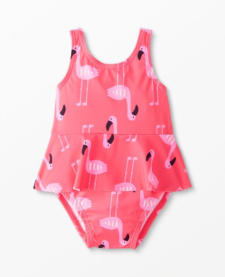 Baby Print Skirted One Piece Swimsuit Summer Swimwear With Upf 50+ For Playtime, Summer Stretch Tankini For Playwear, Upf 50+ Swimwear For Summer Playtime, Upf 50+ Swimwear For Summer, Playful Pink Swim Trunks For Beach Season, Cute Swimwear With Upf 50+ For Beach, Cute Swimwear With Uv Protection For Vacation, Upf 50+ Swimwear For Beach Season Playtime, Cute Upf 50+ Swimwear For Beach