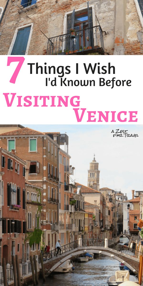 venice italy with the words 7 things i wish i'd known before visiting venice