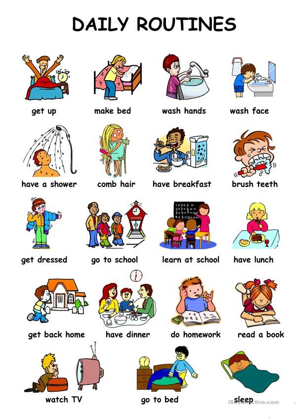 Doc Slides, Daily Routine For Kids, Daily Routine Worksheet, Daily Routine Kids, Routine For Kids, Daily Routine Activities, Kids Routine Chart, Daily Routine Chart, Teach English To Kids