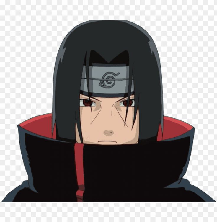 an anime character with black hair and red hoodie