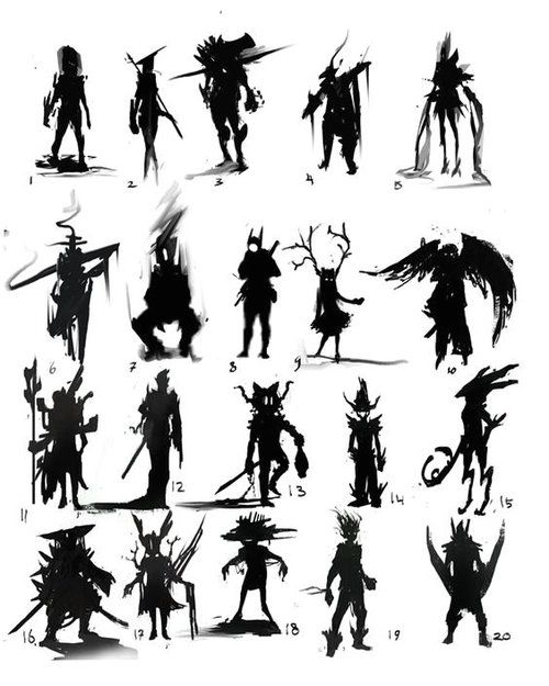 Character Design | Silhouettes How To Draw A Silhouette, Character Silhouette Design, Silhouette Concept Art, Concept Art Poses, Character Design Silhouette, Shadow Concept Art, Shadow Person Art, Shadow Character Design, Character Design Inspiration Concept Art