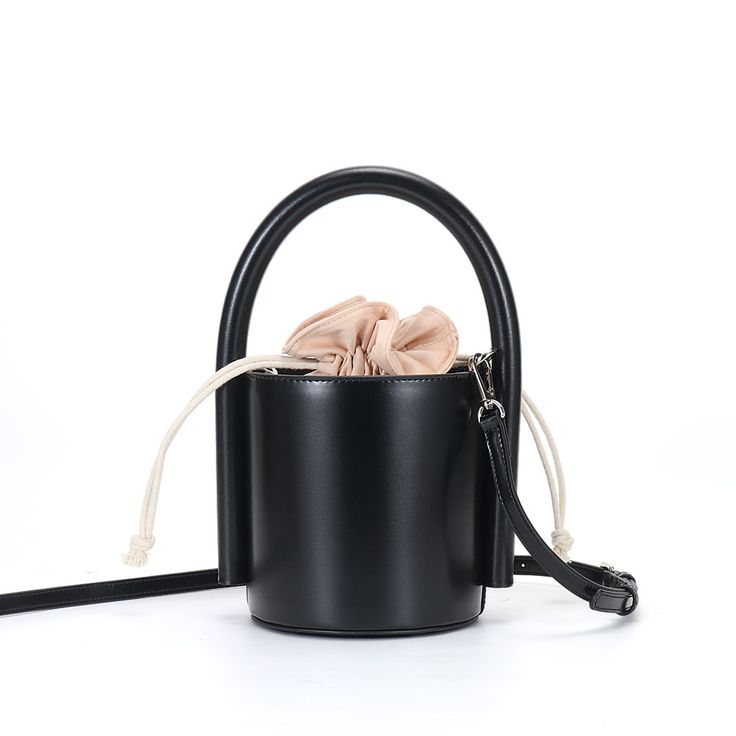 Free U.S. shipping. Style: Commuting , color:Black, suite for season：Spring, Summer, Autumn, Winter ，Anniversary, Going out, Hanging out, Material Genuine Leather, Cylindrical Black Leather Shoulder Bucket Handbag Black Office Bags For Spring, Trendy Evening Bucket Box Bag, Formal Black Bucket-shape Shoulder Bag, Black Formal Bucket Shape Shoulder Bag, Formal Black Bucket Shape Shoulder Bag, Modern Bucket Bag For Fall, Chic Black Bucket Shape Shoulder Bag, Black Bucket Shape Shoulder Bag, Black Satchel Bucket Bag For Fall