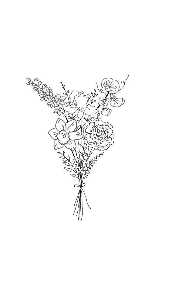 a bouquet of flowers on a white background