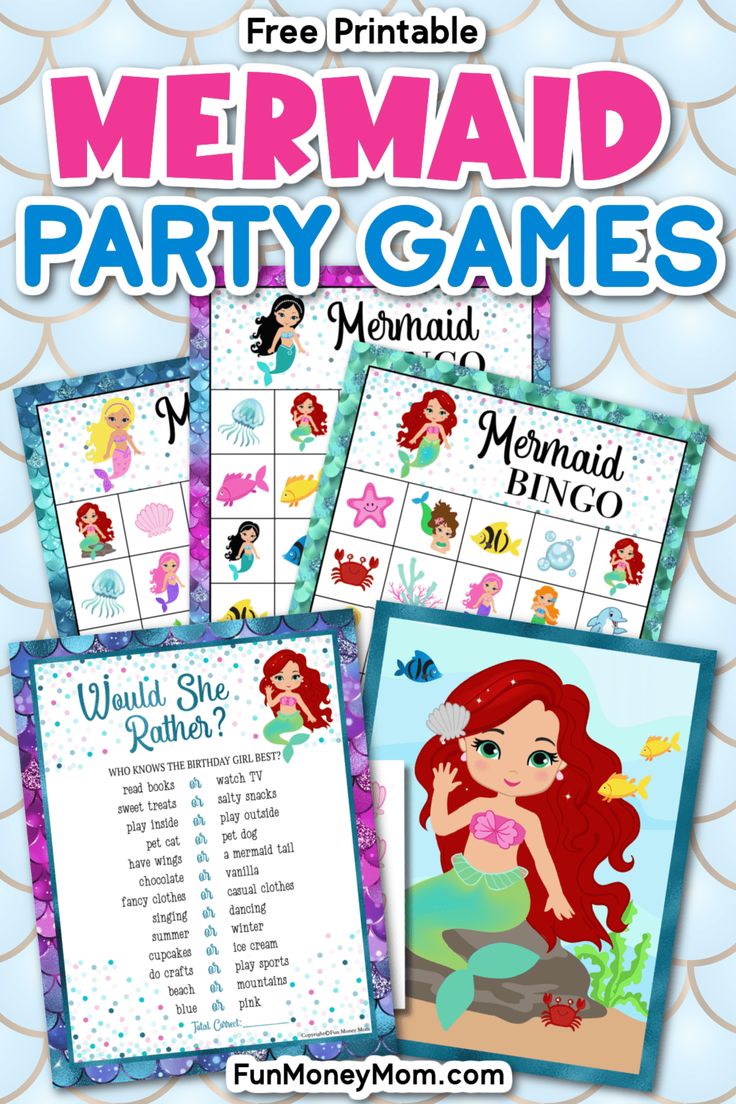 the little mermaid party games with free printables