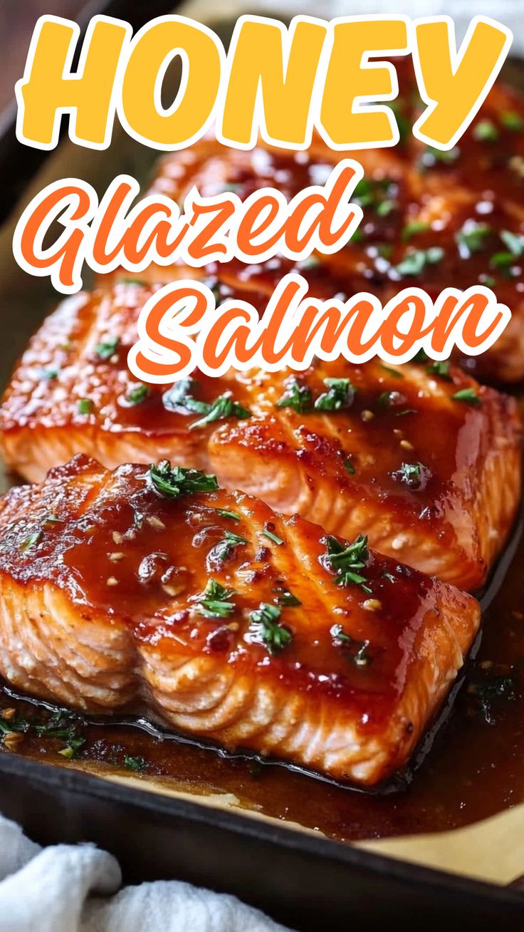 Honey Glazed Salmon Honey Marinade For Salmon, Honey Crusted Salmon, Salmon Recipes Balsamic Glaze, Salmon Recipes Honey Glazed, Honey Chili Salmon, Honey Salmon Glaze, Salmon And Brown Rice Recipes, Thanksgiving Salmon Recipes Baked, Honey Glazed Shrimp Recipes