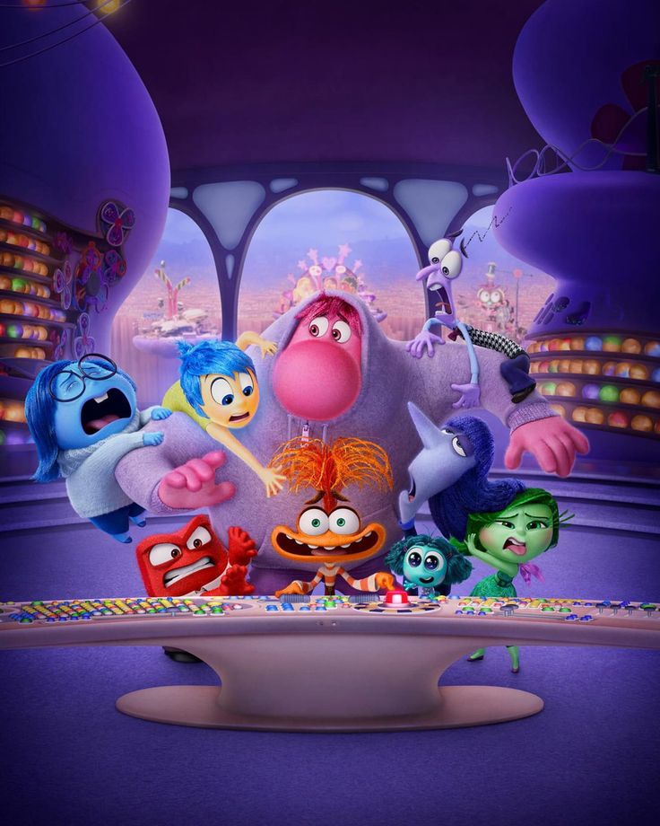 the smurfs are all standing in front of a cake with candles on it