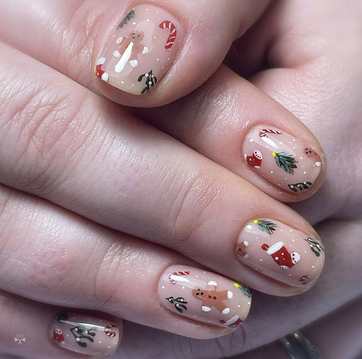 Christmas Manicure, Christmas Gel Nails, Christmas Nail Art Designs, New Year's Nails, Xmas Nails, Christmas Nail Designs, Nail Art Hacks, Christmas Nail Art, Christmas Nail