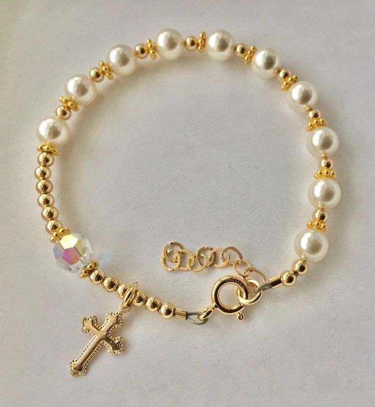 Rosary Pearl Bracelet,Gold Pearl Rosary Bracelet,Gold Cross Bracelet,First Communion Gold Bracelet,Baptism Rosary Pearl Bracelet Chaplet - Etsy France Handmade Gold Bracelets For First Communion, Handmade Gold Bracelet For First Communion, Spiritual Cross Bracelet For First Communion, Adjustable 8mm Beads Rosary Bracelet For Baptism, Adjustable Gold Rosary Bracelet For Baptism, Gold Cross Bracelet For Baptism, Gold Bracelets With Round Beads For First Communion, Spiritual Cross Bracelets For Baptism, Personalized Spiritual Bracelets For First Communion