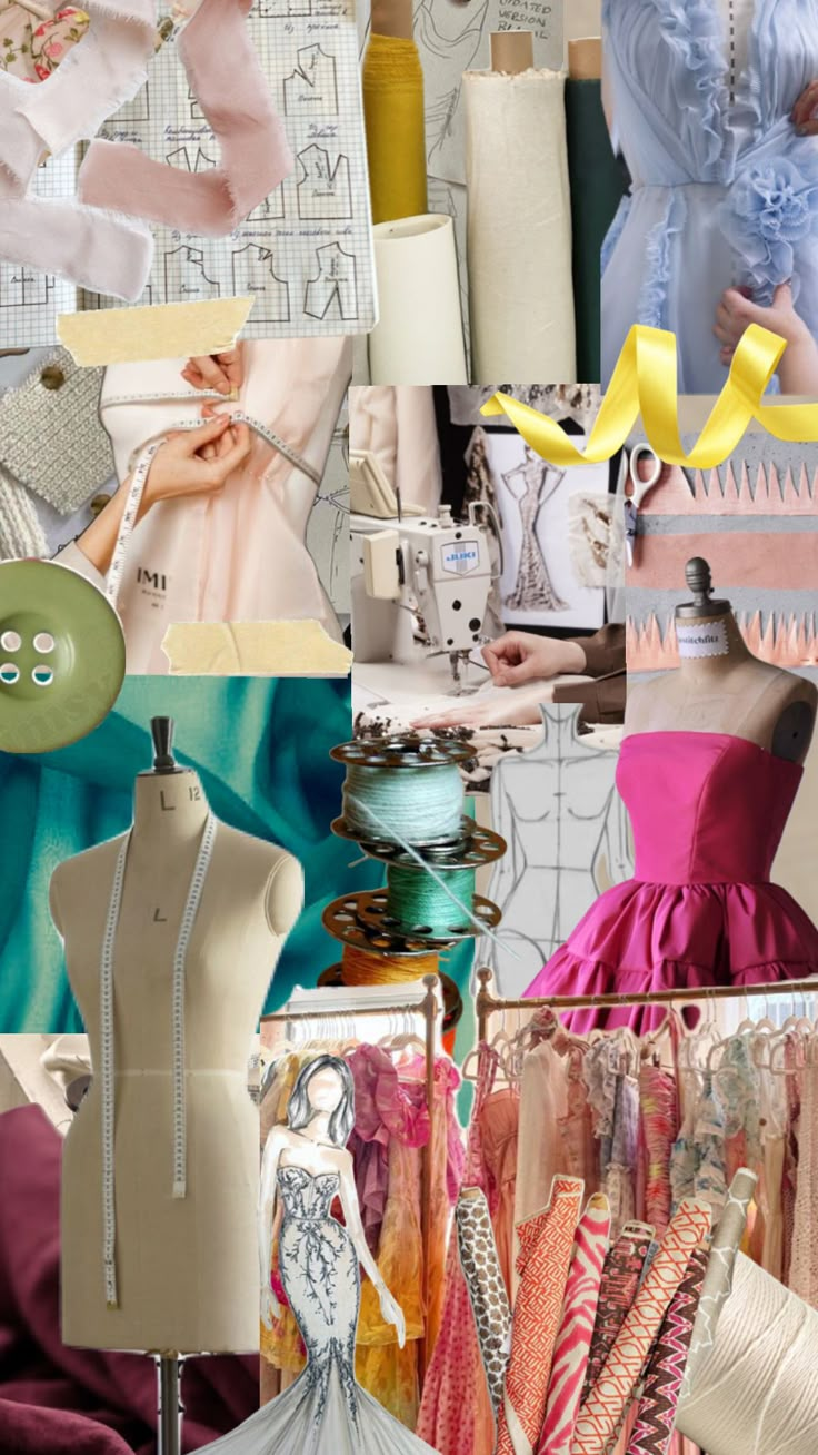 a collage of different dresses and accessories