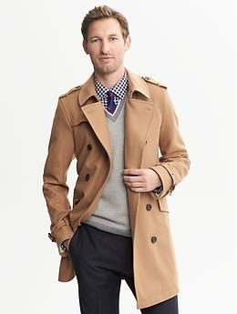 Camel Wool Belted Trench | Banana Republic Casual Belted Business Outerwear, Casual Belted Outerwear For Business, Semi-formal Long Sleeve Belted Outerwear, Classic Outerwear With Fold Down Collar For Business, Classic Pea Coat With Flap Pockets For Work, Formal Outerwear With Flap Pockets For Fall, Formal Collared Outerwear With Flap Pockets, Formal Fall Outerwear With Flap Pockets, Business Outerwear With Collared Flap Pockets