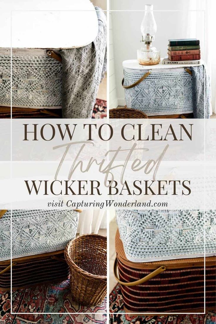 how to clean an upholstered wicker basket