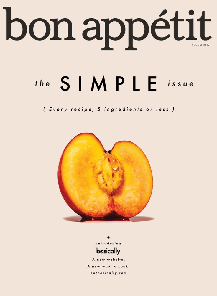 the cover of bon appetit's book, the simple issue