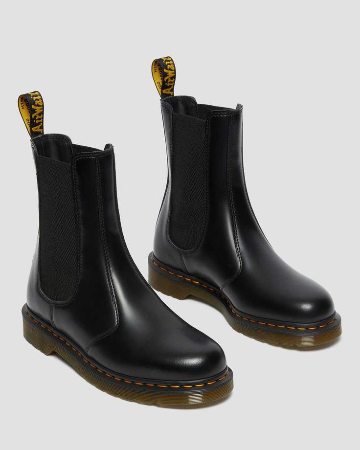 Just because something is a classic, doesn't mean it can't be messed with. Inspired by a design pulled from our archive, we've reworked our Original Chelsea boot with an unorthodox high silhouette. Made from tough Smooth leather, the Chelsea boots stay true to the decades-old design with yellow welt stitching and a scripted AirWair heel loop. Pull-on style, with elastic gussets Hardwearing and famously tough, our Smooth leather can be polished to shine or scuffed-up Our Goodyear-welted lines are Luxury Chelsea Boots With Rubber Heel Cap For Workwear, Luxury Chelsea Boots With Rubber Sole And Round Toe, Luxury Leather High Ankle Chelsea Boots, Luxury Chelsea Boots With Leather Sole And Square Toe, Luxury Brown Chelsea Boots With Almond Toe, Luxury High Ankle Leather Chelsea Boots, Luxury Leather Chelsea Boots With Leather Sole, Luxury Leather Chelsea Boots For Outdoor, Brown Fitted Luxury Chelsea Boots