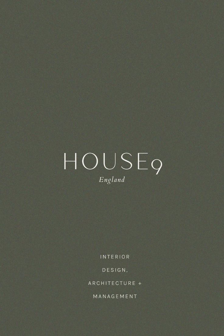 the front cover of house 9, an interior design and architecture magazine with white lettering