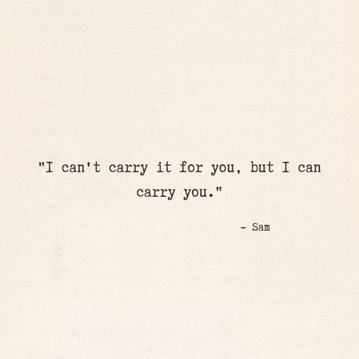 an old typewriter with the words i can't carry it for you, but i can carry you