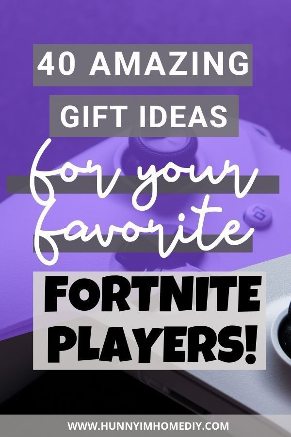 a video game controller with the words 40 amazing gift ideas for your favorite fortnite players