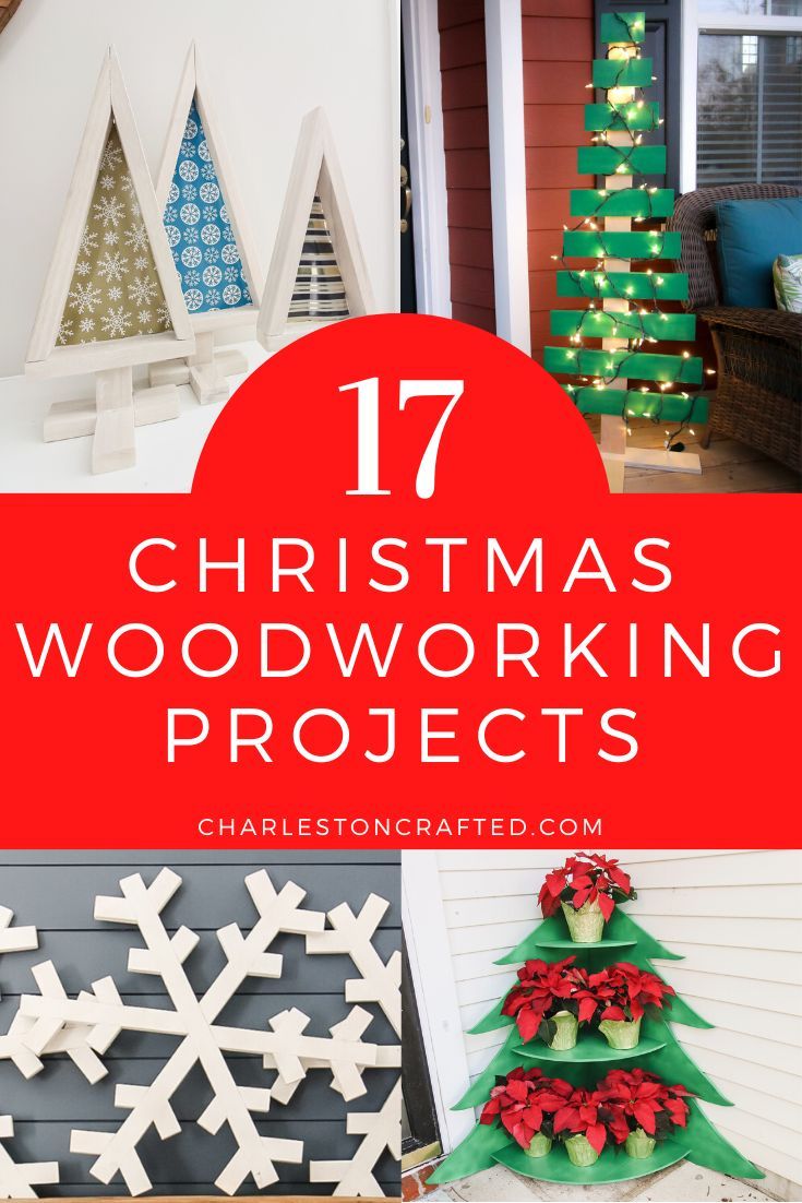 christmas woodworking projects with text overlay