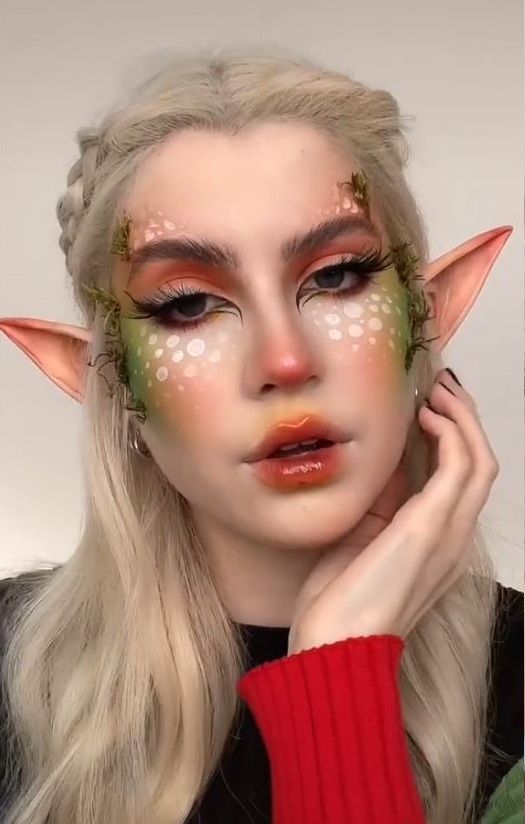 Fairy Costume Makeup, Halloweenský Makeup, Fairy Cosplay, Forest Elf, Halloween Makeup Inspiration, Elf Costume, Fairy Makeup, Elf Makeup, Fx Makeup