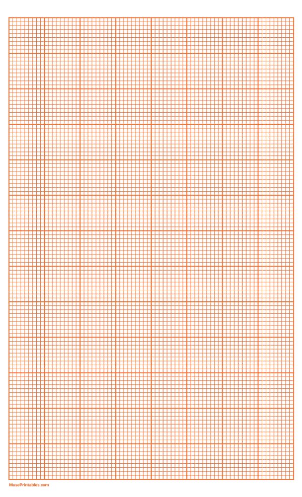 an orange and white graph paper