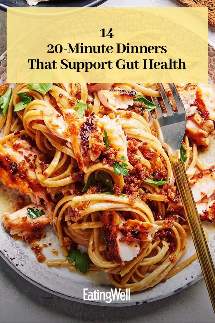 All it takes is 20 minutes or less to make one of these easy, fast gut healthy dinner recipes. High fiber recipes like our Bean & Veggie Taco Bowl and Walnut-Rosemary Crusted Salmon are healthy and delicious choices that will help keep you feeling good. and help your digestion  #dinner#dinnerideas#supperideas#dinnerrecipes#healthydinnerideas#healthydinnerrecipes#healthyrecipes Meals For Digestive Health, Foods For Easy Digestion, Dinners Good For Gut Health, Dinner Recipes For Gut Health, Meals For A Healthy Gut, Easy Healthy Hearty Meals, Gentle Foods For Stomach, Healthy Yummy Meal Prep, Healthy Ish Recipes