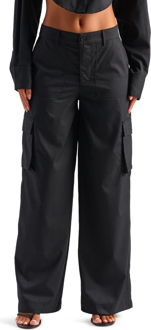 Naked Wardrobe Keep It Casual Wide Leg Cargo Pants | Nordstrom Women’s Cargo Pants Outfit, Emily Black, Pants Nordstrom, Cargo Pants Black, Wide Leg Cargo Pants, Cargo Pants Outfit, Naked Wardrobe, Black Cargo Pants, Black Cargo