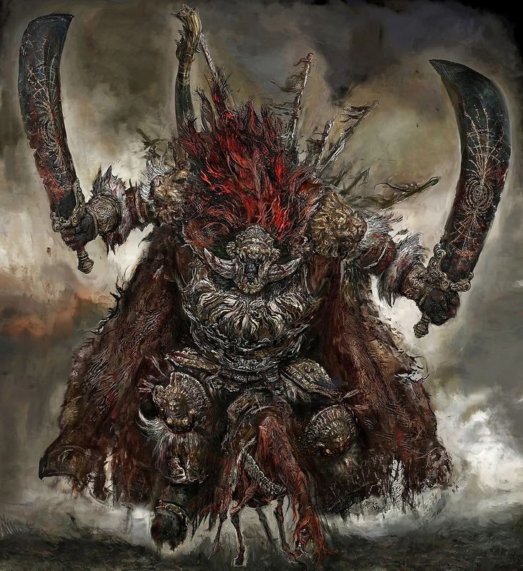 an image of a demonic creature with large horns