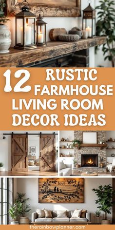 rustic farmhouse living room decor ideas that are easy to do and great for small spaces