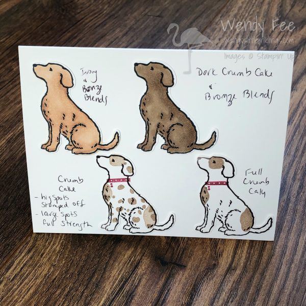 a card with three different dogs on it