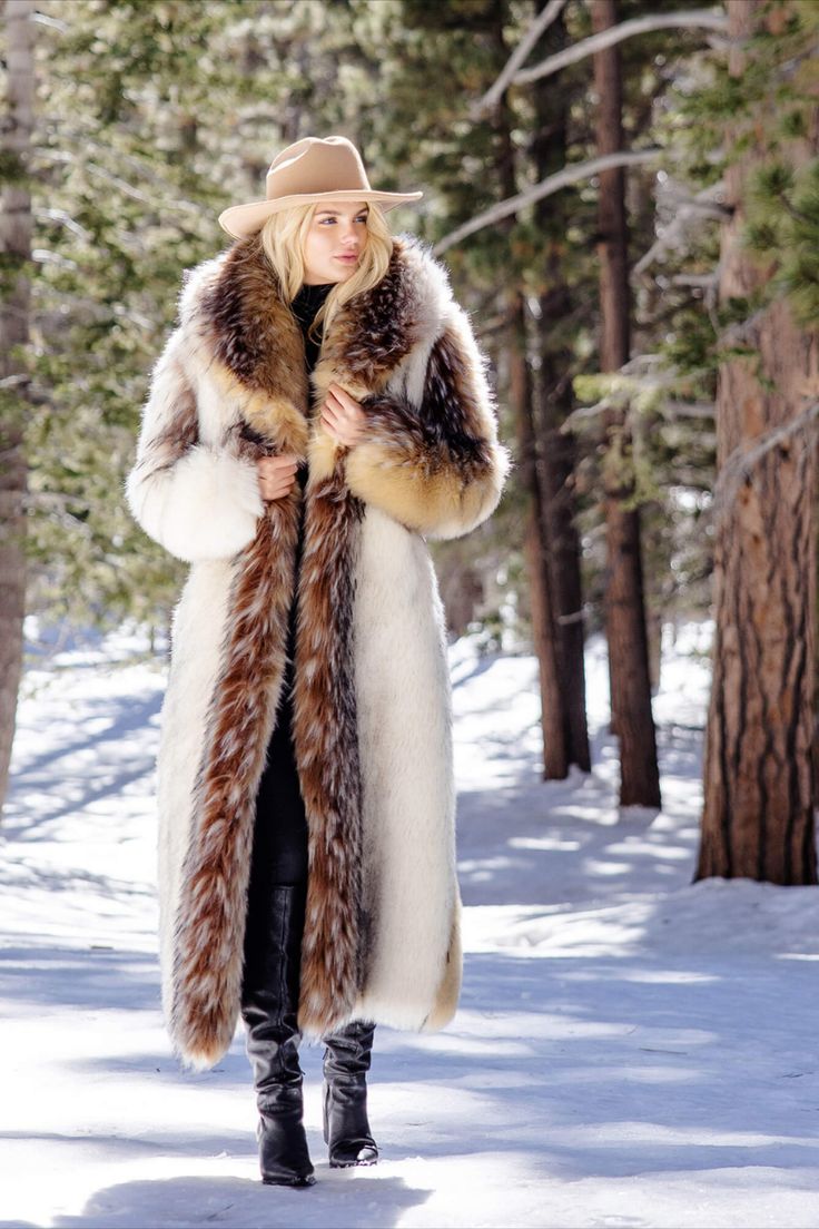 Arctic Wolf, Full Length Coat, Faux Fur Throw Blanket, Fabulous Furs, Faux Leather Coat, Faux Suede Jacket, Women's Coats & Jackets, Faux Fur Coat, Shawl Collar