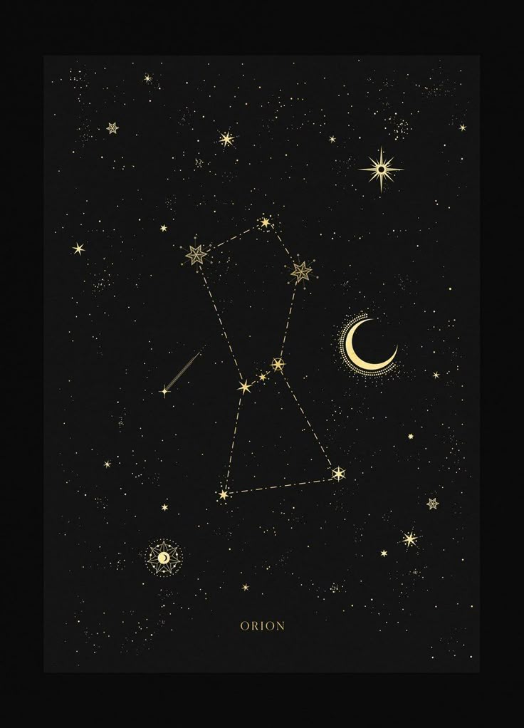 the zodiac sign and its stars in the night sky