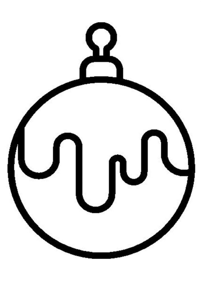 a black and white image of a christmas ornament