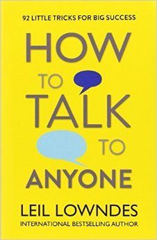 the book how to talk to anyone by leil lowndes is shown in yellow