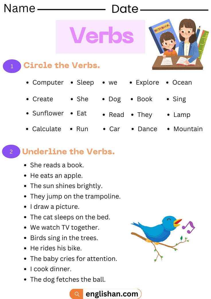 Verbs Worksheets in English - Circle the Verbs Worksheet On Verbs For Grade 1, Verbs Worksheet Class 4, Verbs Grade 1 Worksheet, English Worksheet Class 2, English Verbs Worksheets, Verbs Grade 2, Verb Worksheets Grade 2, Verbs For Grade 1, Verbs Worksheets For Grade 1