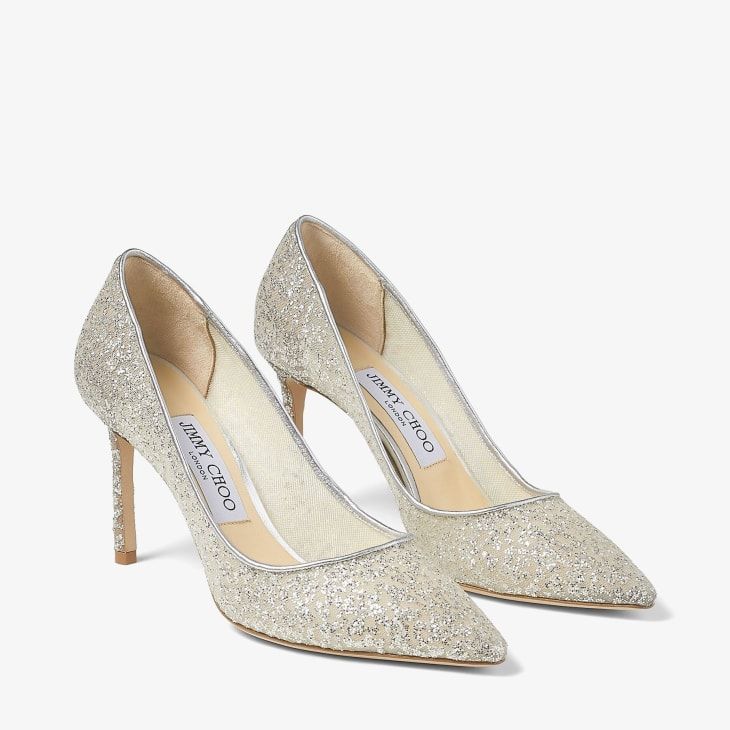 Designer Bridal Shoes | Wedding Shoes & Heels | JIMMY CHOO UK Majestic Wedding, Bride Hairstyles Updo, Jimmy Choo Wedding Shoes, Jimmy Choo Romy, Designer Wedding Shoes, Perfect Wedding Shoes, Jimmy Choo Pumps, Dress Couture, Glitter Pumps