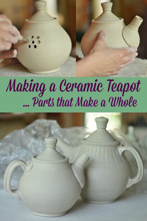 making a ceramic teapot part that make a whole