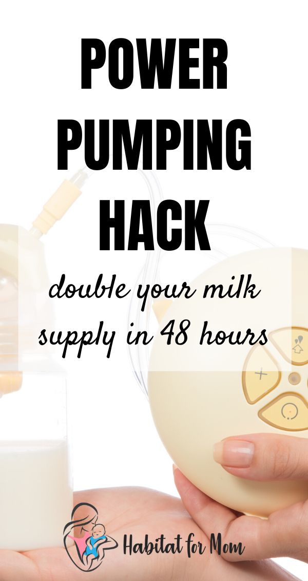 a hand holding a milk jug with the text power pumping hack double your milk supply in 4 hours