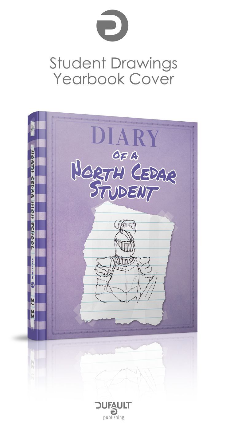 a book with the title'diary of a north cedar student, written in purple and white