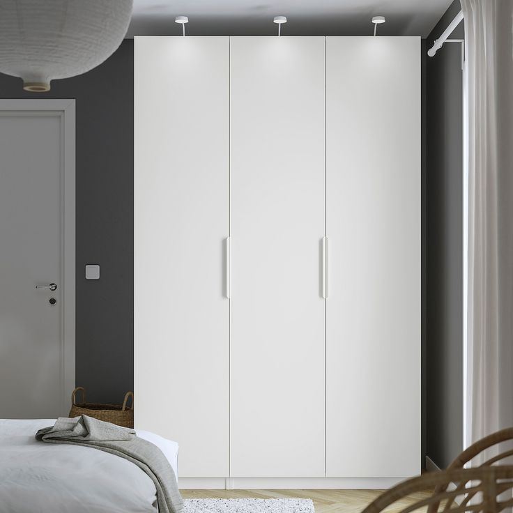 PAX / FORSAND wardrobe combination, white/white, 59x23 5/8x93 1/8 ". Keep it simple. Here's a basic solution to get you started, and space for more interiors if you want to upgrade. Particleboard. Ikea Pax Forsand White, Ikea Pax Forsand, Ikea Forsand Door, Forsand Ikea Pax Wardrobe, Ikea Forsand Door Hack, Ikea Pax 150 Cm, Ikea Pax 250 Cm, Ikea White Wardrobe, Armoire Pax Ikea