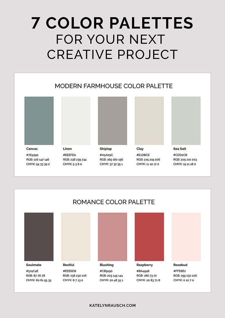 the 7 color palettes for your next creative project