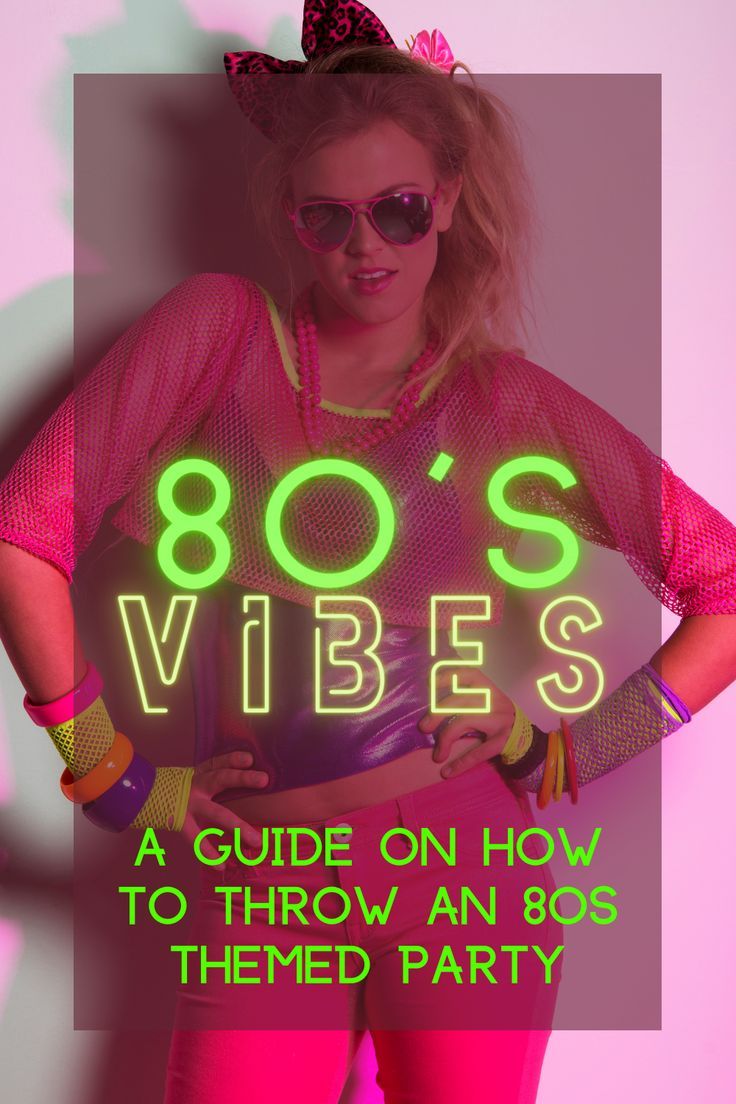 a woman in pink pants and neon lights with the words 80s's vibes