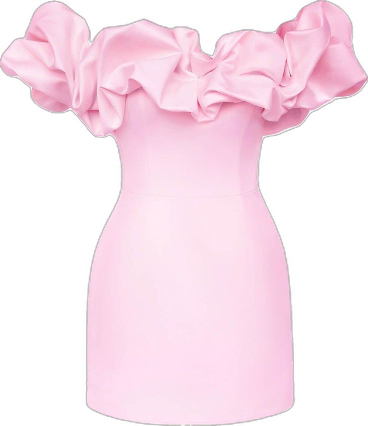 Elegant Cocktail Bubble Dress With Ruffles, Elegant Fitted Corset Dress With Ruffles, Elegant Ruffled Bubble Dress For Evening, Elegant Evening Bubble Dress With Ruffles, Elegant Ruched Bubble Dress, Pink Ruffled Satin Evening Dress, Pink Party Dress With Boned Bodice, Elegant Party Bubble Dress, Pink Ruffled Corset Dress For Evening