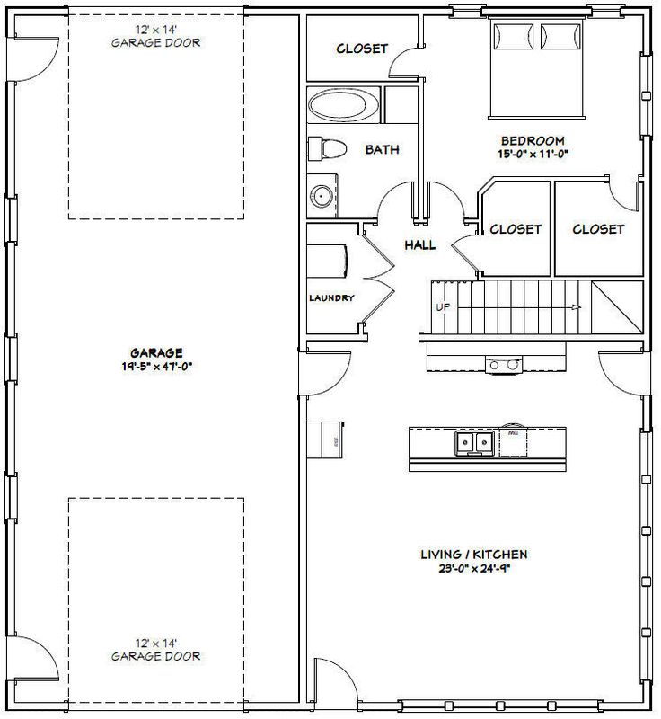 the floor plan for a two bedroom apartment with an attached bathroom and living room area