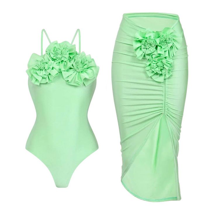 Introducing the Vicki Floral Embellished Swimsuit Set, an elegant and feminine ensemble designed to bring a touch of romance to your swimwear collection. This set features a beautifully embellished one-piece swimsuit paired with a coordinating cover-up, offering a cohesive and stylish look for any beach or poolside outing. Key Features: Floral Embellished Swimsuit: Elegant Design: The one-piece swimsuit is adorned with intricate floral embellishments, adding a sophisticated and romantic touch. Flattering Silhouette: Designed to enhance your natural curves, the swimsuit provides a snug yet comfortable fit, accentuating your figure. Supportive Features: Equipped with adjustable straps, a built-in bra, or removable padding, the swimsuit offers customized support and shaping. High-Quality Fabr Waistcoat Sweater, Solid Dress Casual, Linen Bottoms, Glamorous Party, Long Sleeve Dress Formal, Bandage Dresses, Linen Jumpsuit, Linen Set, Swimsuit Set