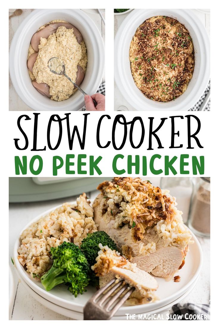 this slow cooker no peek chicken recipe is so easy to make