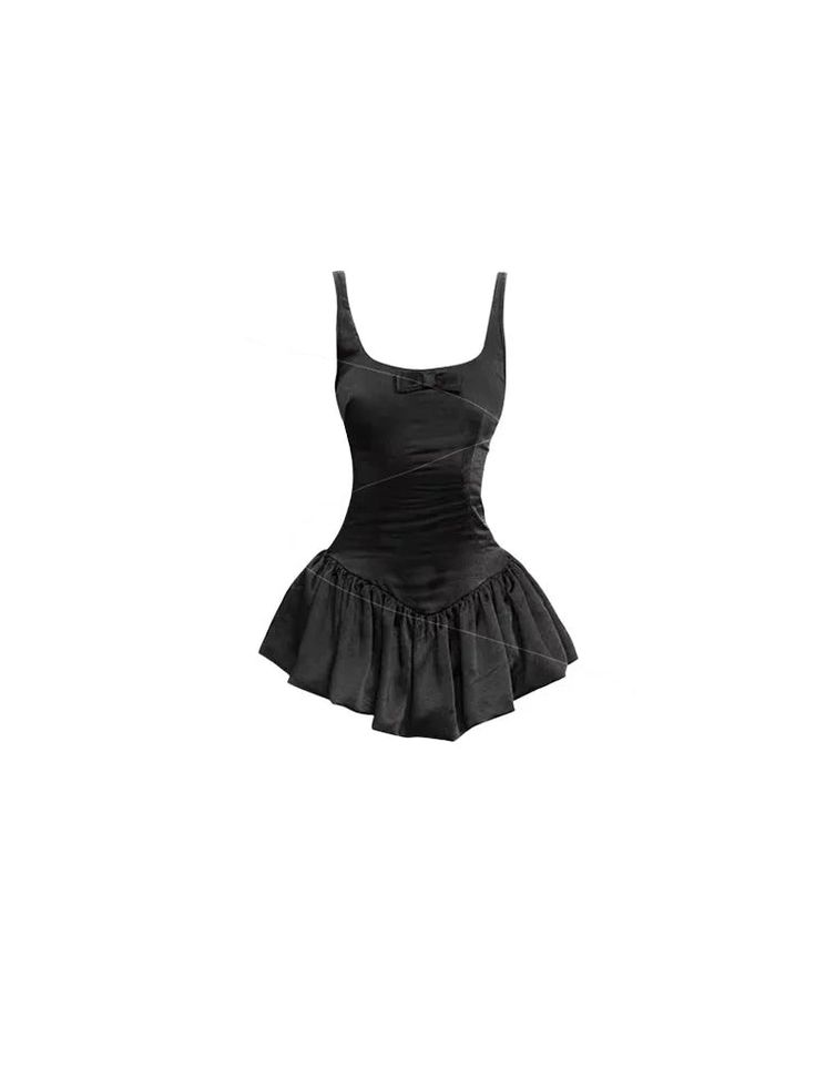 a women's black dress on a white background