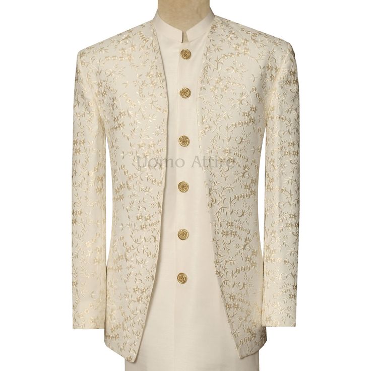 Elevate your special occasion attire with this exquisite Off-White Prince Coat paired with a traditional Shalwar Kameez. This designer ensemble exudes sophistication and elegance, making it a perfect choice for weddings, groomsmen, red carpet events, and more. Premium Craftsmanship The Off-White Prince Coat is meticulously crafted from premium quality fabric, ensuring both comfort and style. The coat features an open front design, adding a touch of modern flair to the traditional silhouette. Int Prince Coat, Traditional Attire, Shalwar Kameez, Front Design, Touch Of Modern, Front Open, Red Carpet, Pakistan, Quality Fabric